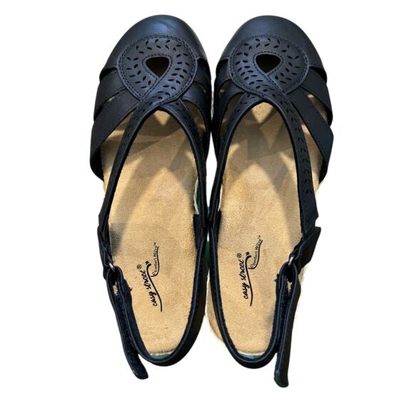 NWT Easy Street Tilda Comfort Fisherman Sandals Women’s 6 Navy Blue Slip On - Picture 2 of 6